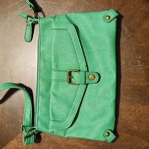 Green crossbody purse